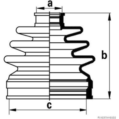 Herth+Buss Jakoparts | Faltenbalgsatz, Antriebswelle | J2864020