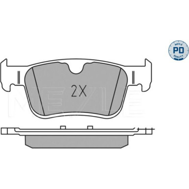 Meyle | Bremsbelagsatz, Scheibenbremse | 025 225 6816/PD