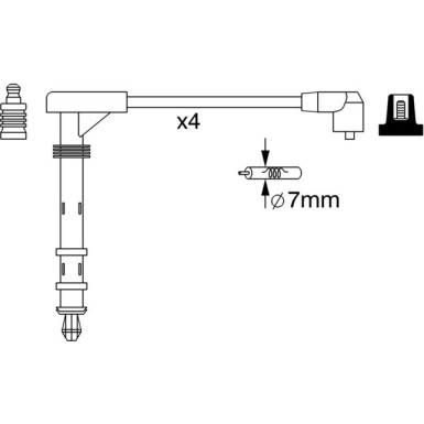 BOSCH | Zündleitungssatz | 0 986 357 261