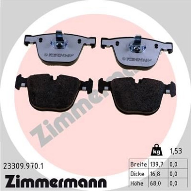 Zimmermann | Bremsbelagsatz, Scheibenbremse | 23309.970.1