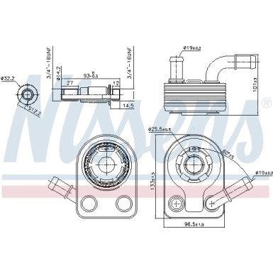 Nissens | Ölkühler, Motoröl | 90972