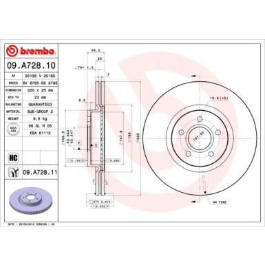 Brembo | Bremsscheibe | 09.A728.11