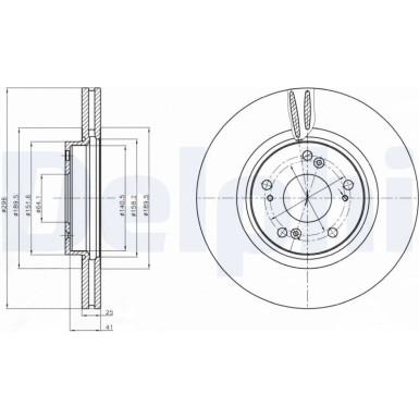 Delphi | Bremsscheibe | BG4224