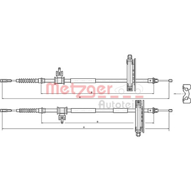 Metzger | Seilzug, Feststellbremse | 10.5359