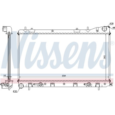 Nissens | Kühler, Motorkühlung | 67712