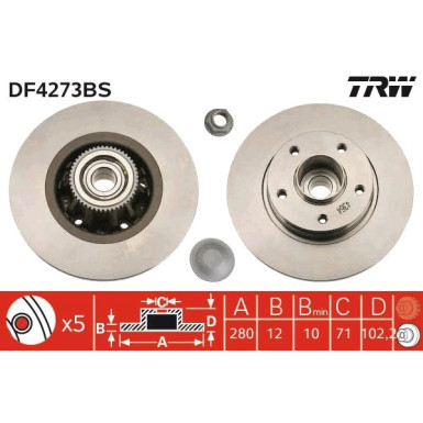 TRW | Bremsscheibe | DF4273BS