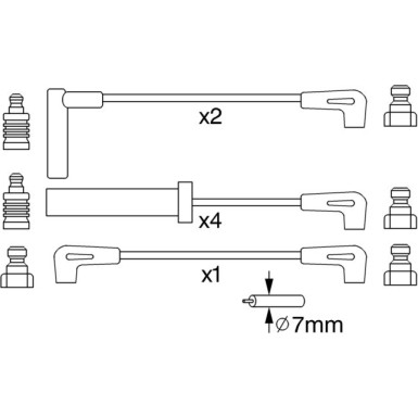 BOSCH | Zündleitungssatz | 0 986 357 229