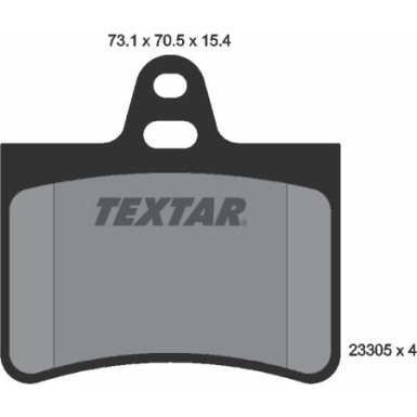 Textar | Bremsbelagsatz, Scheibenbremse | 2330501