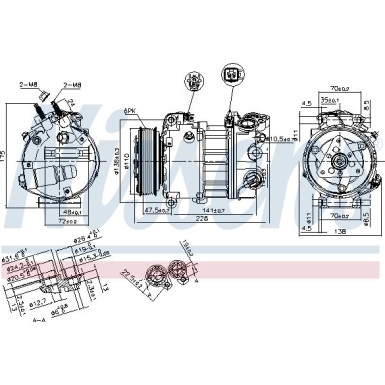 Nissens | Kompressor, Klimaanlage | 890124