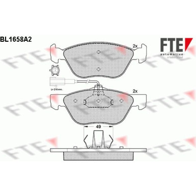 FTE | Bremsbelagsatz, Scheibenbremse | 9010274