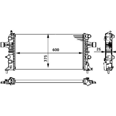 Mahle | Kühler, Motorkühlung | CR 237 000S