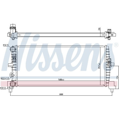 Nissens | Kühler, Motorkühlung | 606239