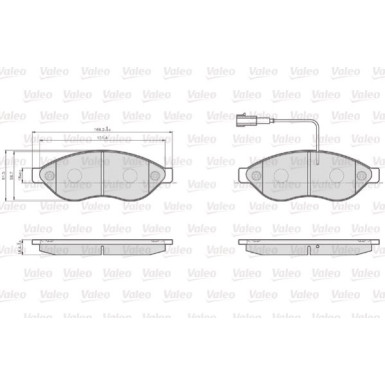 Valeo | Bremsbelagsatz, Scheibenbremse | 872468