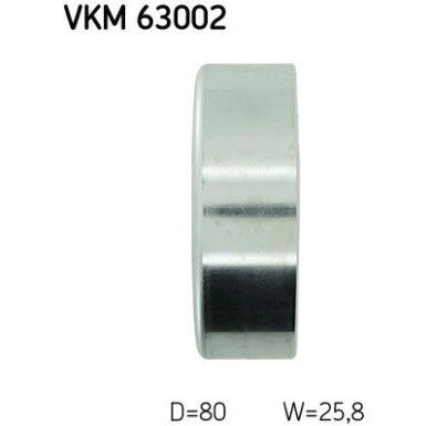 SKF | Umlenk-/Führungsrolle, Keilrippenriemen | VKM 63002