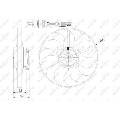 NRF | Lüfter, Motorkühlung | 47064