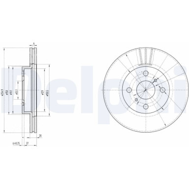 Delphi | Bremsscheibe | BG3520