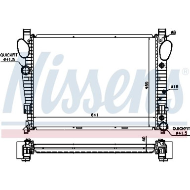 Nissens | Kühler, Motorkühlung | 62547A