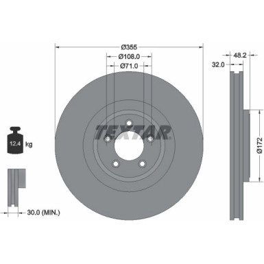 Textar | Bremsscheibe | 92186305