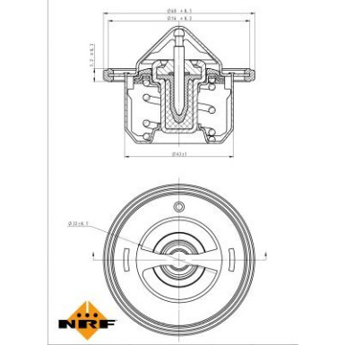 NRF | Thermostat, Kühlmittel | 725097