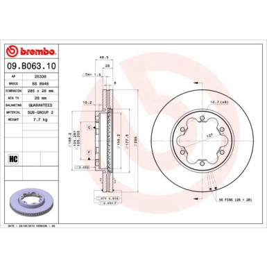 Brembo | Bremsscheibe | 09.B063.10