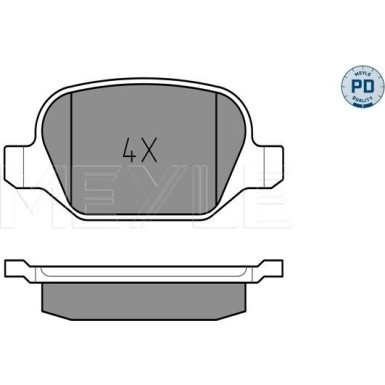 Meyle | Bremsbelagsatz, Scheibenbremse | 025 235 1716/PD