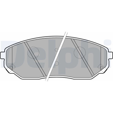 Delphi | Bremsbelagsatz, Scheibenbremse | LP1849