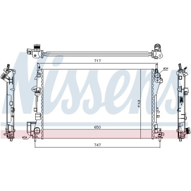 Nissens | Kühler, Motorkühlung | 63024A