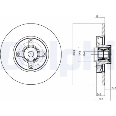 Delphi | Bremsscheibe | BG9053RSC