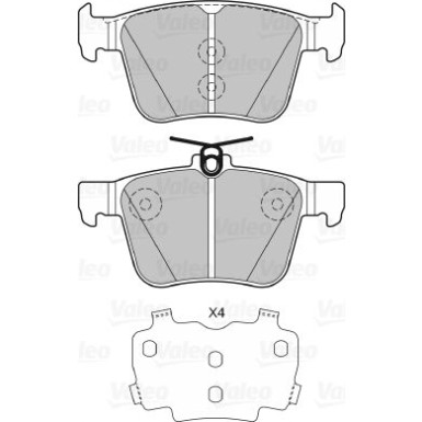 Valeo | Bremsbelagsatz, Scheibenbremse | 601425