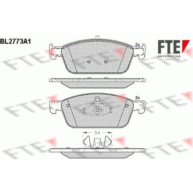 FTE | Bremsbelagsatz, Scheibenbremse | 9010978