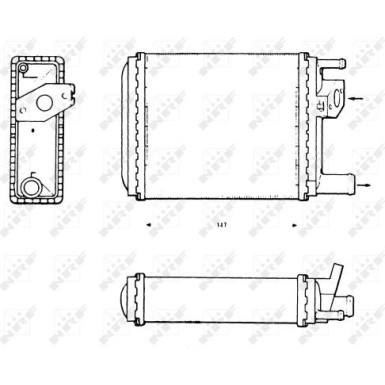 NRF | Wärmetauscher, Innenraumheizung | 58600