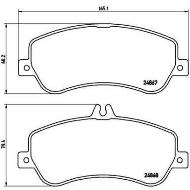 Brembo | Bremsbelagsatz, Scheibenbremse | P 50 086