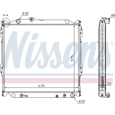 Nissens | Kühler, Motorkühlung | 64637A