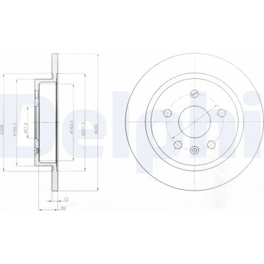 Delphi | Bremsscheibe | BG4188