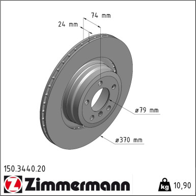 Zimmermann | Bremsscheibe | 150.3440.20