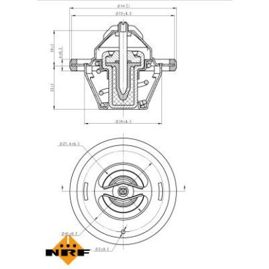 NRF | Thermostat, Kühlmittel | 725064