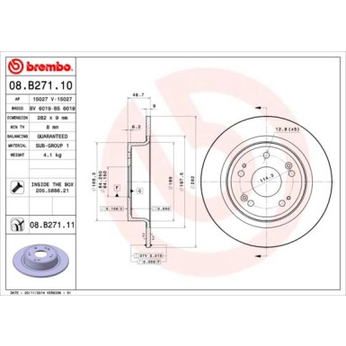 Brembo | Bremsscheibe | 08.B271.11