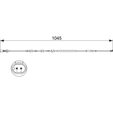 BOSCH | Warnkontakt, Bremsbelagverschleiß | 1 987 474 551