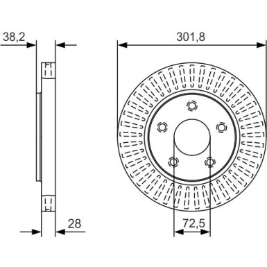 BOSCH | Bremsscheibe | 0 986 479 B17