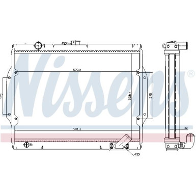 Nissens | Kühler, Motorkühlung | 68156