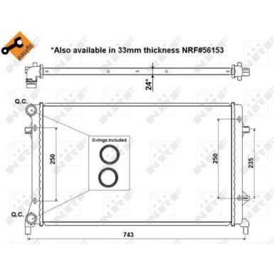 NRF | Kühler, Motorkühlung | 53405