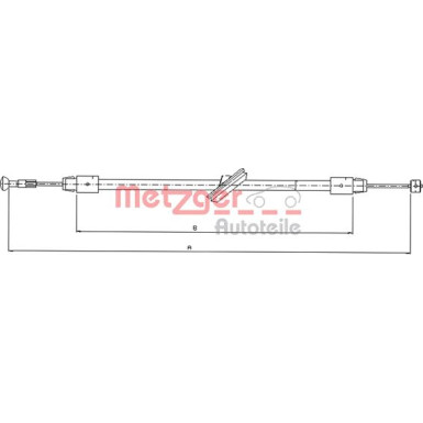 Metzger | Seilzug, Feststellbremse | 10.9834