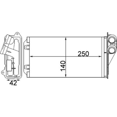 Mahle | Wärmetauscher, Innenraumheizung | AH 245 000S