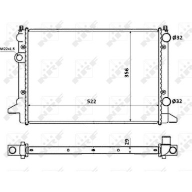 NRF | Kühler, Motorkühlung | 54695