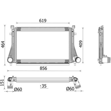 Mahle | Ladeluftkühler | CI 667 000P