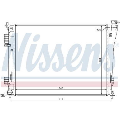 Nissens | Kühler, Motorkühlung | 67550