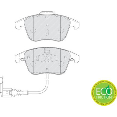Ferodo | Bremsbelagsatz, Scheibenbremse | FDB4057