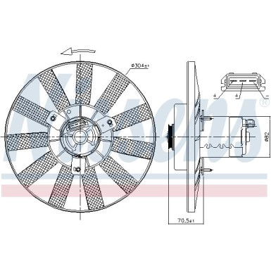 Nissens | Lüfter, Motorkühlung | 85539