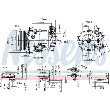 Nissens | Kompressor, Klimaanlage | 89465