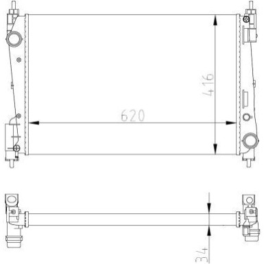 NRF | Kühler, Motorkühlung | 54752A